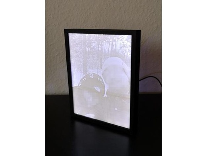 lithophane frame - 120 160 mm modellaner Other lithography lantern light stand 3d print model - Mito3D