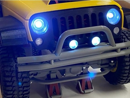 1 8 10 robot d'exploration brouillard lumières syggy Véhicules 18 3dsets LED titulaire soutien lumière bar propriétaire ranch 4x4 rc voiture 3d print model - Mito3D