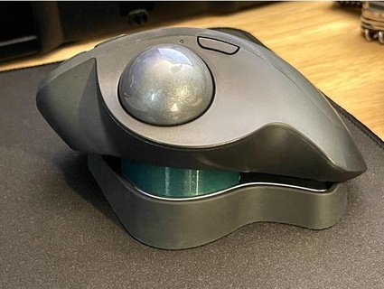 débris receveur Logitech mx ergo boule commande Souris âme électronique 3d print model - Mito3D