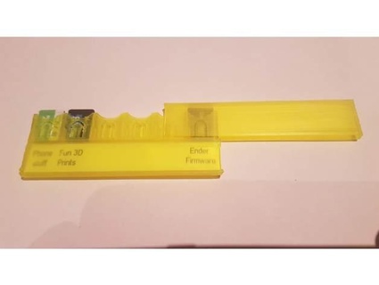 slim micro sd wallet holder cap 12mm label slot ydlucabonetto Organization card organizer 3d print model - Mito3D