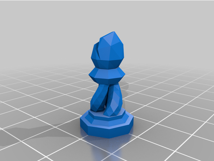 poly chess pieces domo667 Chess piece set 3d print model - Mito3D