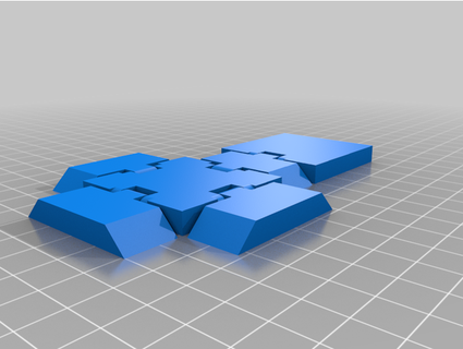 rechteckig Prisma falten Netz Chowlett Mathematik Geometrie 3d print model - Mito3D