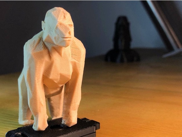 poli gorila rob3d kinkong kong low poly pobre macaco 3D print model - Mito3D