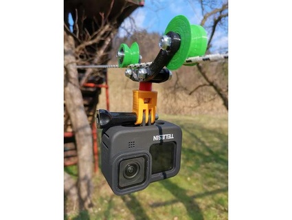 zipline gopro kablo kamerası ko3des kamera İp zip 3d print model - Mito3D