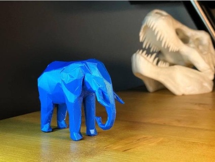 poli elefante rob3d elefantes low poly pobre savana 3d print model - Mito3D