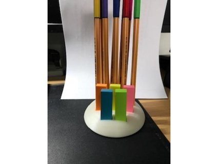 postit organizer jachère ordinateur bureau fineliner Remarque bio stylo crayon 3d print model - Mito3D