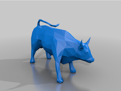 wall street bull poly ronanldb 3D Printing 3d print model - Mito3D