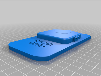 ryobi one+ battery dust cover ttunate Tools garage organization 18v 3d print model - Mito3D