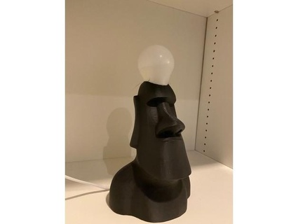 moai testa luminosa idea lampada semplice Micahjj arredamento 3d print model - Mito3D