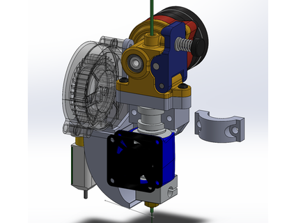 mount madsgadeberg 3D Printer Parts bltouch creality e3d v6 lightweight orbiter rigid simple 3d print model - Mito3D