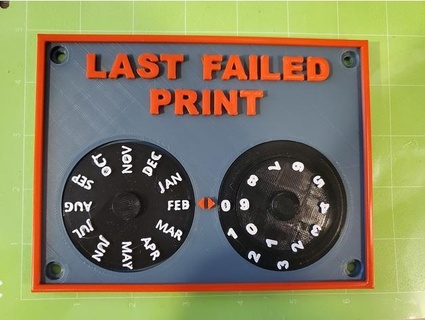 failed print plaque tracker badadz 3D Printer Accessories 3d printer 3d print model - Mito3D