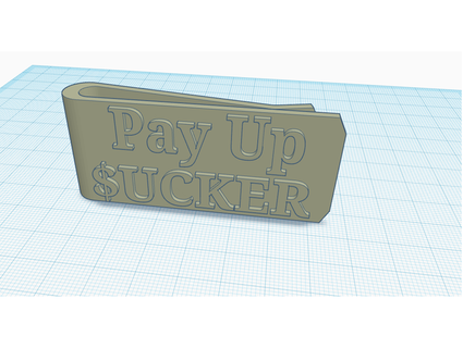 pay up sucker money clip woodencreationz 3D Printing 3d print model - Mito3D