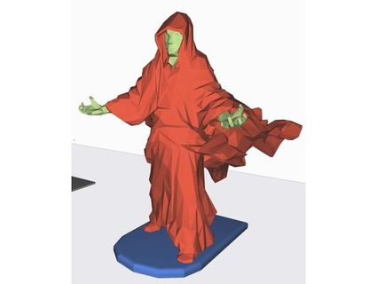 mago plano base 3 colores exaltado esculturas color paleta 3d print model - Mito3D