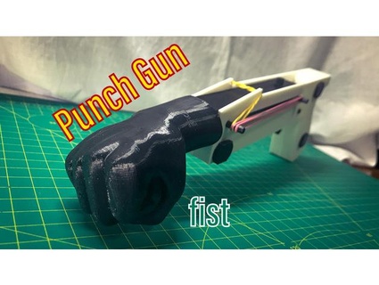 punch pistola mondo 3D stampa cazzotto 3d print model - Mito3D