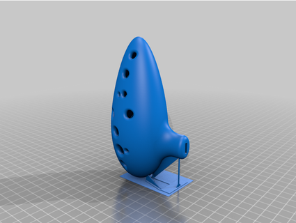 ocarina supported astral Music instrument music musical instrument ocarina ocarina time supported  3d print model - Mito3D