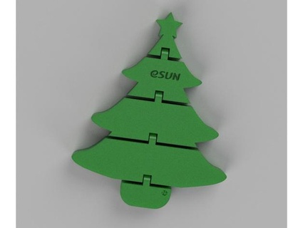 xmas articulated tree esun contest entry elayas84 3D Printing christmas 3d print model - Mito3D