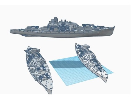 chaos navy battleship maker Vehicles warhammer 40k 3d print model - Mito3D
