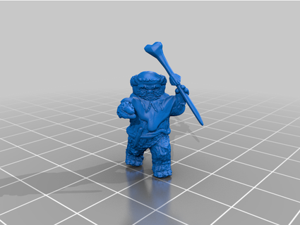 jefe chirpa estrella guerras legión escala mcanultyminiaturas juguete juego accesorios ewok guerra Galaxias 3d print model - Mito3D