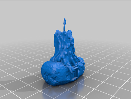 melting candle mini belvederehousegames Games 3dprintable dnd miniature prop dungeon dungeons dragons fire frostgrave 28mm support supports pathfinder rpg terrain supportless tabletop gaming torch ttrpg wargame wargaming warhammer 3d print model - Mito3D