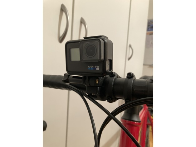 bicicletta manubrio gopro montare startbit96 telecamera 3D print model - Mito3D