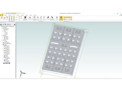 componente caixa bocal extrusora organizador merlinmalone 3D impressora acessórios armazenamento 3d print model - Mito3D