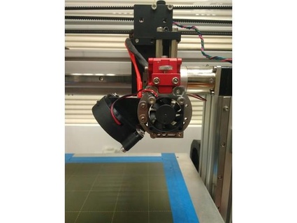 Mikron eme Kobra Extruder Ventilator montieren erranglr 3D Drucker Teile extduer Leitung micron3dp 3d print model - Mito3D