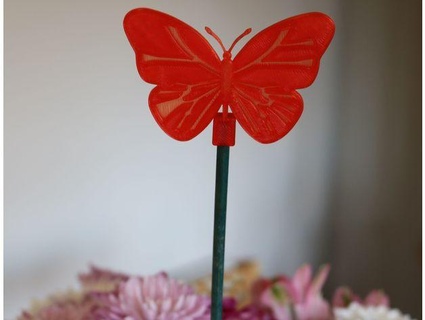 kelebek bitki destek topper mick66 dış mekan Bahçe çiçek tencere Çiçekler Bahçıvanlık 3d print model - Mito3D