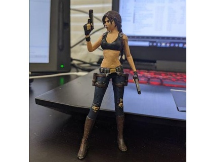 Lara Croft tot Center Comic Croftzeit Skulpturen Comics Grab Raider 3d print model - Mito3D