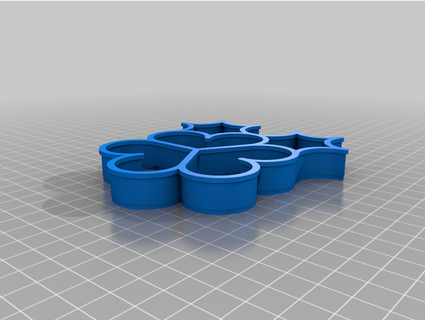 Herz Star tessellierbar Plätzchen Cutter inspiriert mc Escher Herr augsburg Küche Essen 3d print model - Mito3D