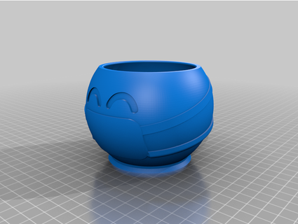 fioriere waessman 3D stampa contenitore fioriera smiley viso 3d print model - Mito3D