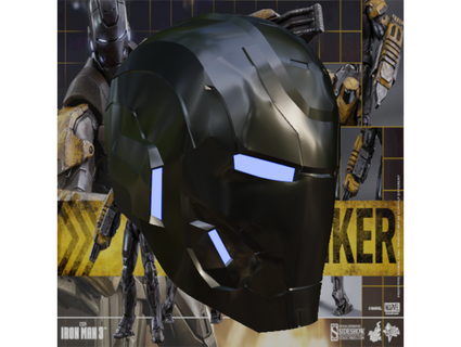 marchio 25 attaccante ispirato casco budwin 3D stampa cosplay ferro uomo meraviglia oggetti scena 3d print model - Mito3D