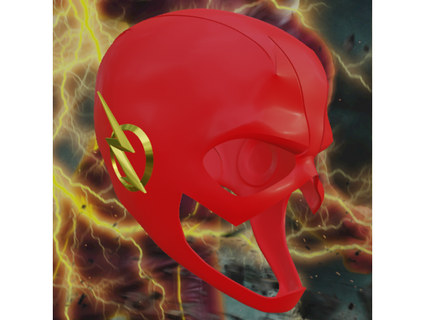 cw flash inspired helmet budwin 3D Printing cosplay dc comics props 3d print model - Mito3D