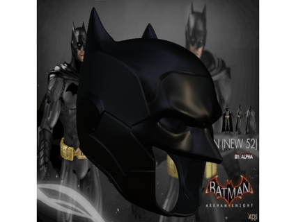 52 batman inspirado casco Budwin 3D impresión cosplay dc historietas accesorios 3d print model - Mito3D