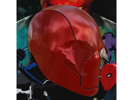 red hood rebirth damaged inspired helmet budwin 3D Printing batman cosplay dc comics props 3d print model - Mito3D