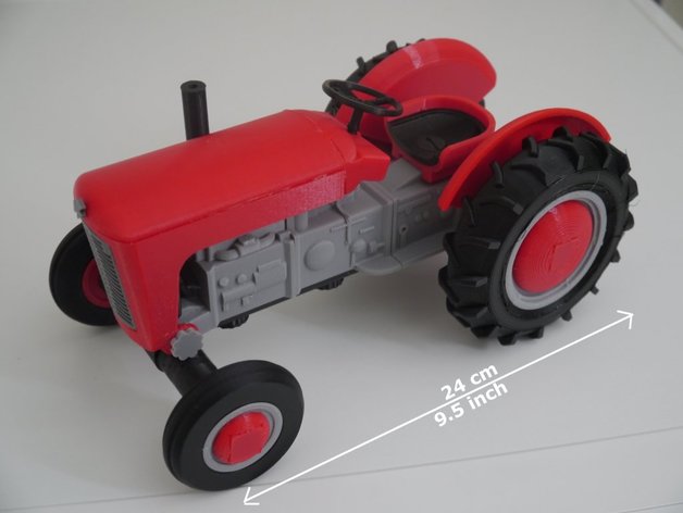Massey Ferguson 35 tracteur jbergmans mécanique jouets agriculture ferme 3D print model - Mito3D
