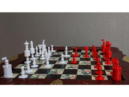 barleycorn chess set inspired john quincy adams' ca1825 drcameron Chess barlycorn pieces history adams reproduction 3d print model - Mito3D