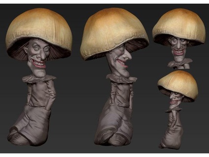 gars amusant champignon homme nbojana sculptures charicature figure figurine 3d print model - Mito3D