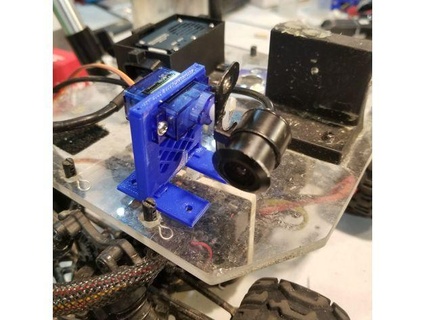 servo monte simples Câmera inclinar bonsailyte robótica ptz 3d print model - Mito3D