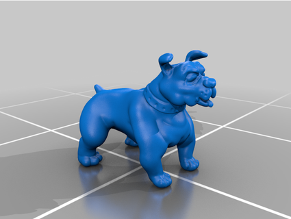 bulldog spuzzle Animals animal cartoon derp derpy dog 3d print model - Mito3D