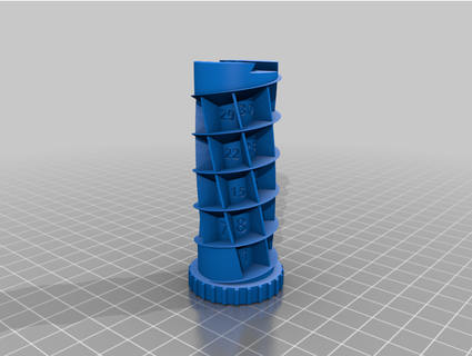 31 day spiral pill box numbered - german weekdays maxiking 3D Printing 3d print model - Mito3D