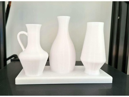 verdreifachen Vase Bogen Dekor 3d print model - Mito3D