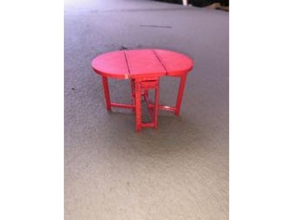 gateleg table 1 12 scale ukesman Model Furniture dollhouse furniture doll model 3d print model - Mito3D