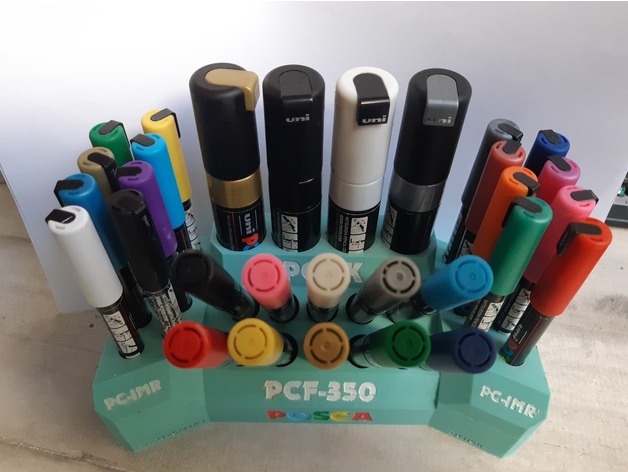 posca holder maxergizer Art Tools color felt feutre gold pc-8k pcf-350 pen pc-1mr 3D print model - Mito3D