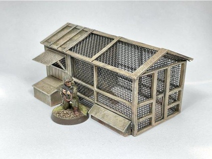 28mm 1 56 chicken coop iwouldlike2rage Toy & Game Accessories 3d print model - Mito3D