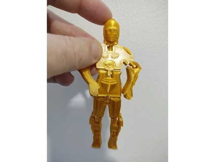 c3po flexible dmitch26 3D impresión articulado figura partido favor r2d2 estrella guerras juguete 3d print model - Mito3D