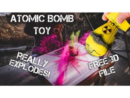 atomique bombe jouet franchement jouets Jeux accessoire cool explosif amusement gamins moleté missile modèle soutenir 3d print model - Mito3D