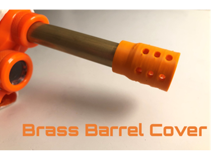 nerf brass barrel cover zakybub Hobby breech firestrike nerfbarrel mod pistol 3d print model - Mito3D