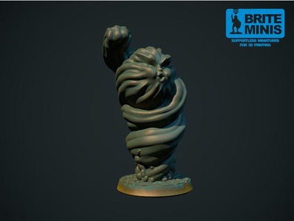 air elemental supportless fdm friendly briteminis Games dnd dungeons dragons wind 3d print model - Mito3D