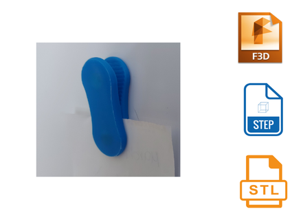 magnetic fridge clip shoestring401 Household magnet 3d print model - Mito3D