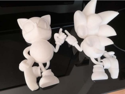 sonic halved almost supp roucelee Creatures 3d print model - Mito3D